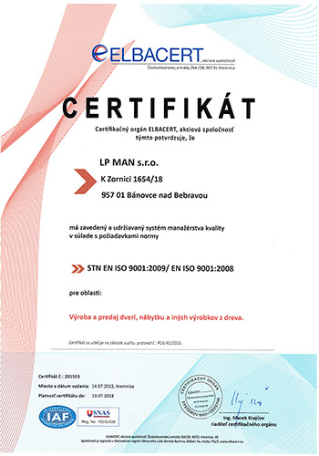 LP MAN Certificate ELBACERT